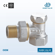 Angle Type Nickel Plated Lockshield Radiator Valve